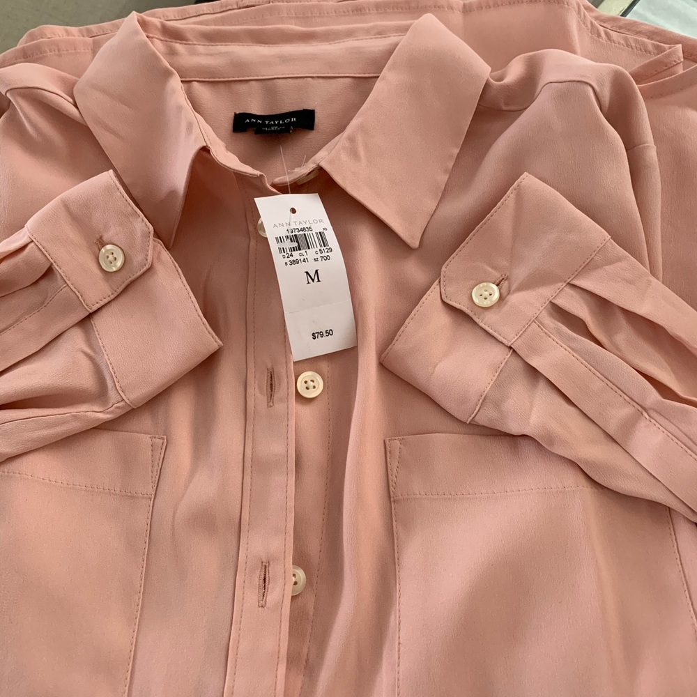 Ann Taylor Brand NWT Blush Long Sleeve Size Med - Picture 5 of 8